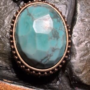 Lucky Brand Turquoise Oval Necklace
